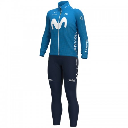 Set Langarmtrikot + Trägerhose Lange 2020 Movistar Team N001